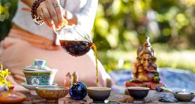 visual preparacion tea time mood outdoor